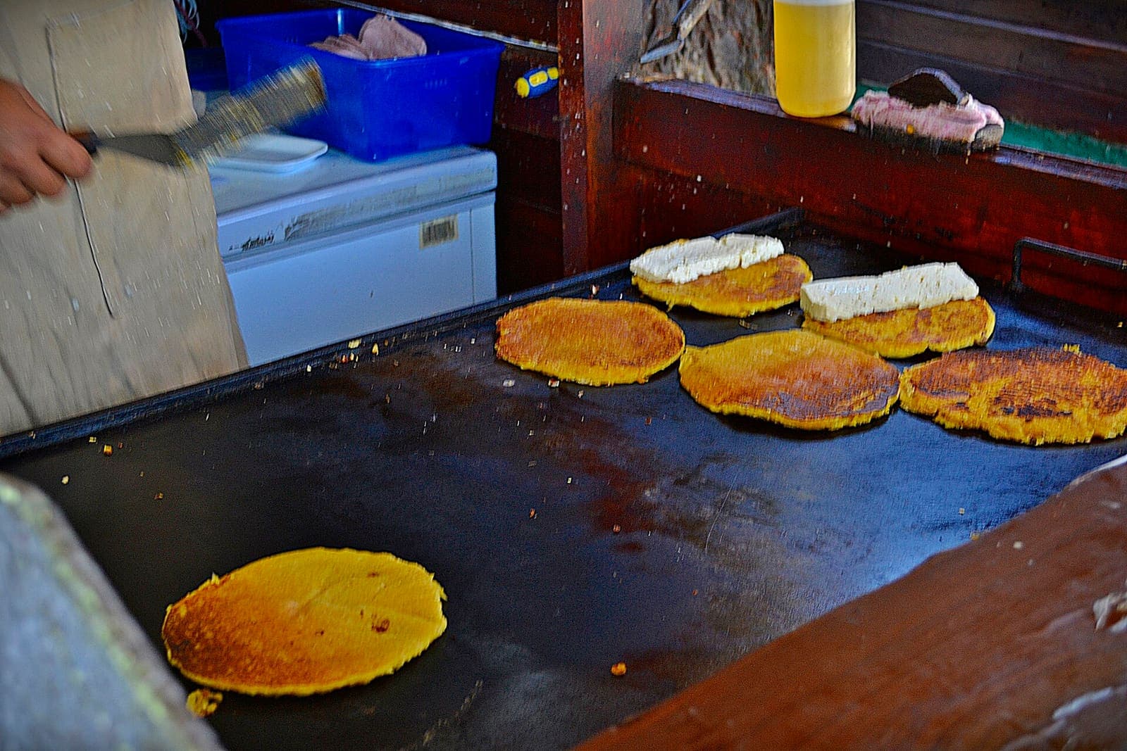 Cachapas served with queso de mano