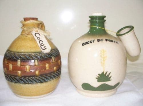 Bottles of artisanal cocuy